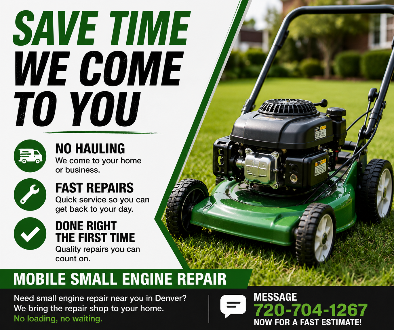 🔥 Broken Mower? We Come To You Fast Fixes